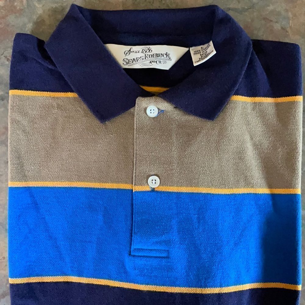 Vtg Sears Roebuck and Co Men’s Cotton Polo